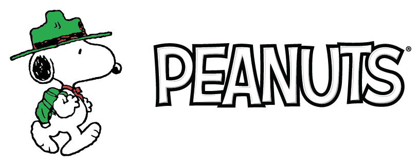 Peanuts logo with Snoopy