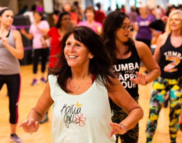 Shot of an instructor leading a Zumba class at the YMCA