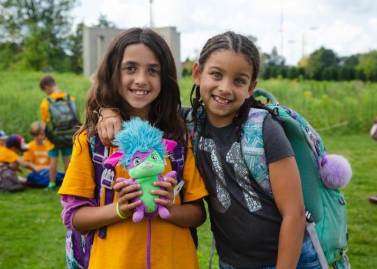 Girls Smiling At YMCA Summer Day Camp