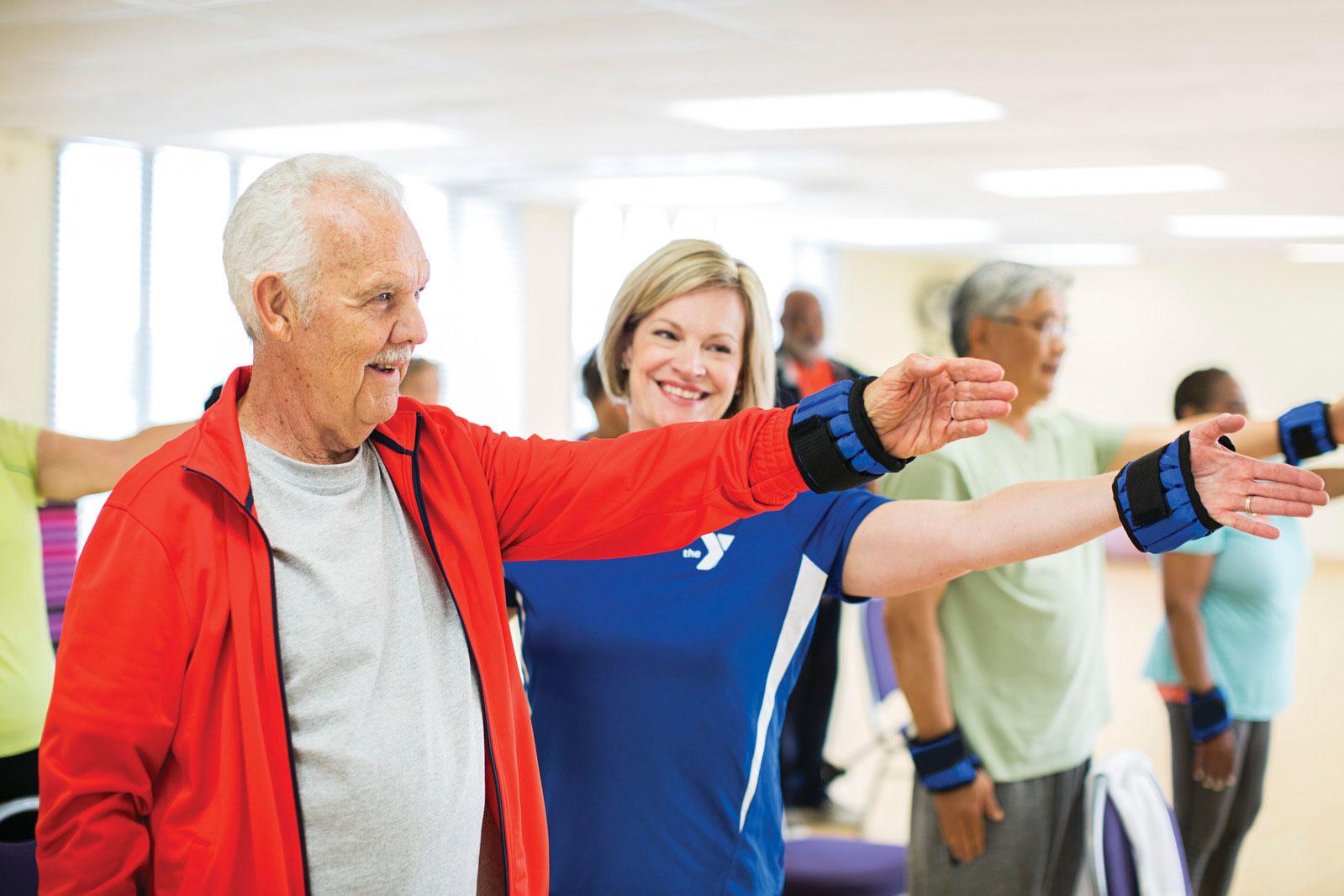 Man Exercising In Enhance Fitness At The YMCA