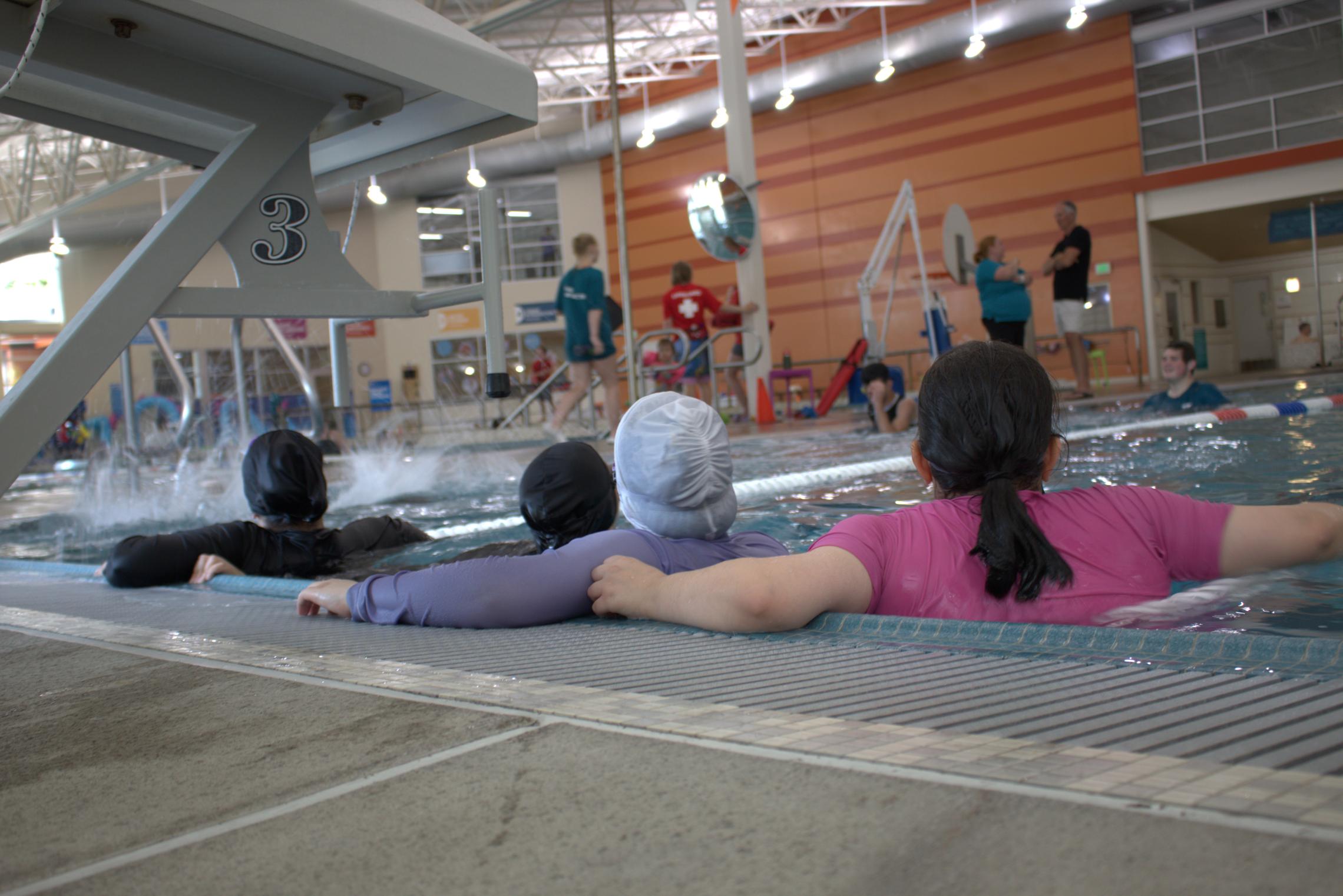 Shot of members enjoying the lap pool at the YMCA