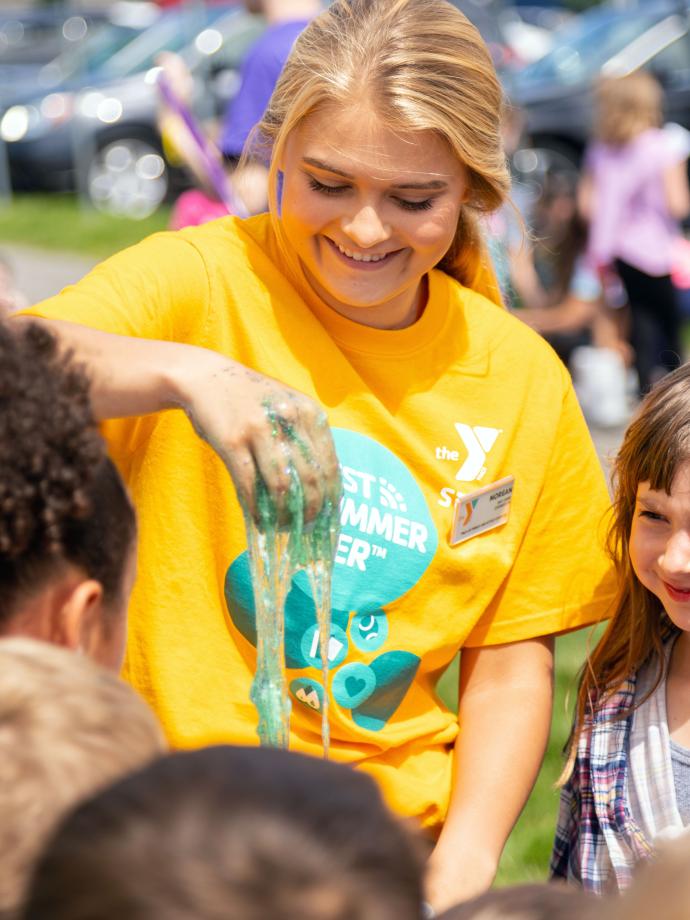 Slime Science Experiment at YMCA Summer Day Camp